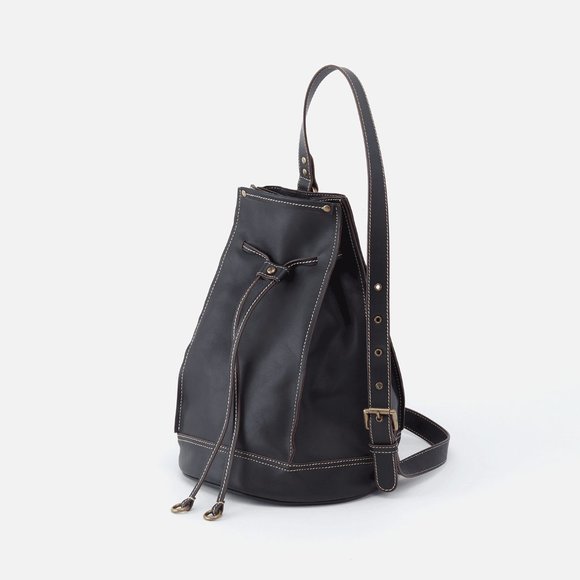 NWT New Hobo Coast Backpack Black Leather Retired Rare